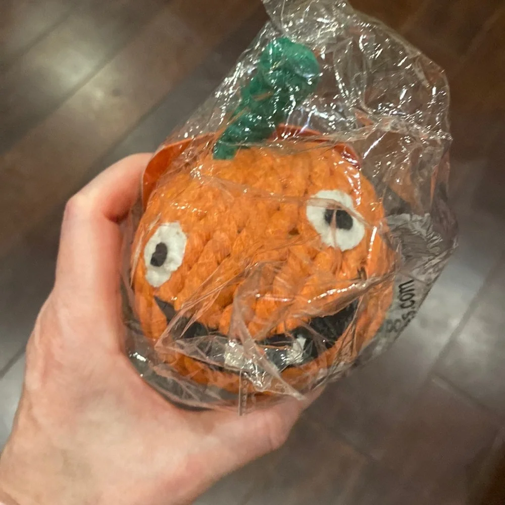 NWT Good Karma Rope Toys Pumpkin Halloween Jack O Lantern by Jax and Bones